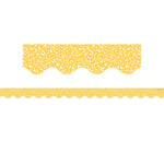 Teacher Created Resources Border Trim, 2.19" x 2.92', Composition Yellow Scalloped, 12/Pack, 6 Packs/Bundle (TCR9315-6)