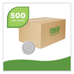 Eco-Products Evolution World EcoLid 25% Recycled Food Container Lid, Fits 12 to 32 oz Containers, White, Plastic, 500/Carton