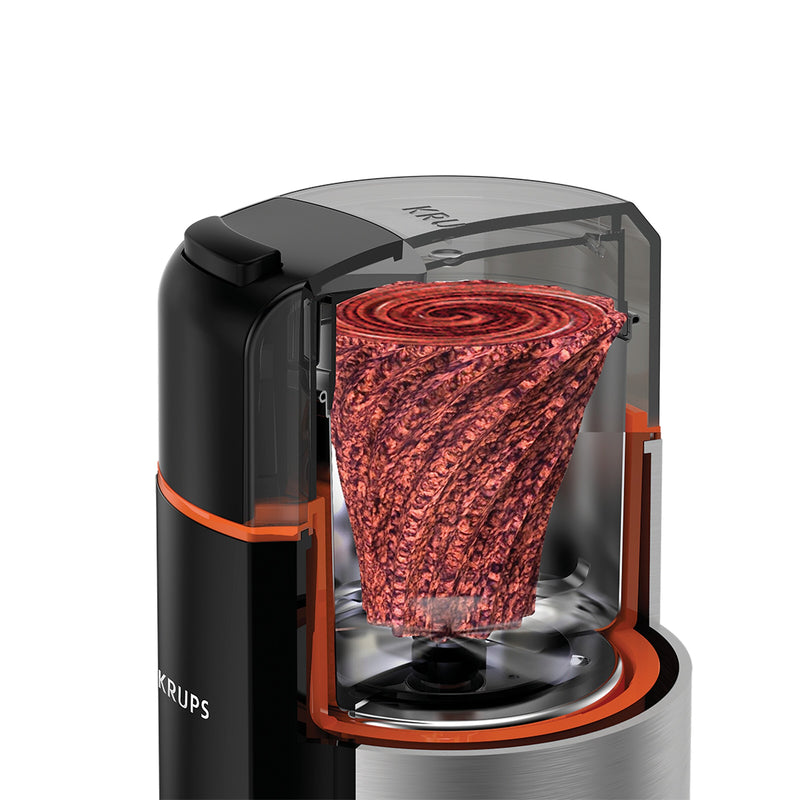 Krups Ultimate Silent Blade Coffee Grinder, Black (GX336D50)