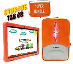 Linsay Octa Core 10.1" Tablet, 4GB RAM, 128GB Storage, Android 13, Bundled with Red Kids Defender Case, Earphones, Backpack