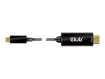Club 3D 6' Display Port Audio/Video Monitor Cable, Black (CAC-1334)