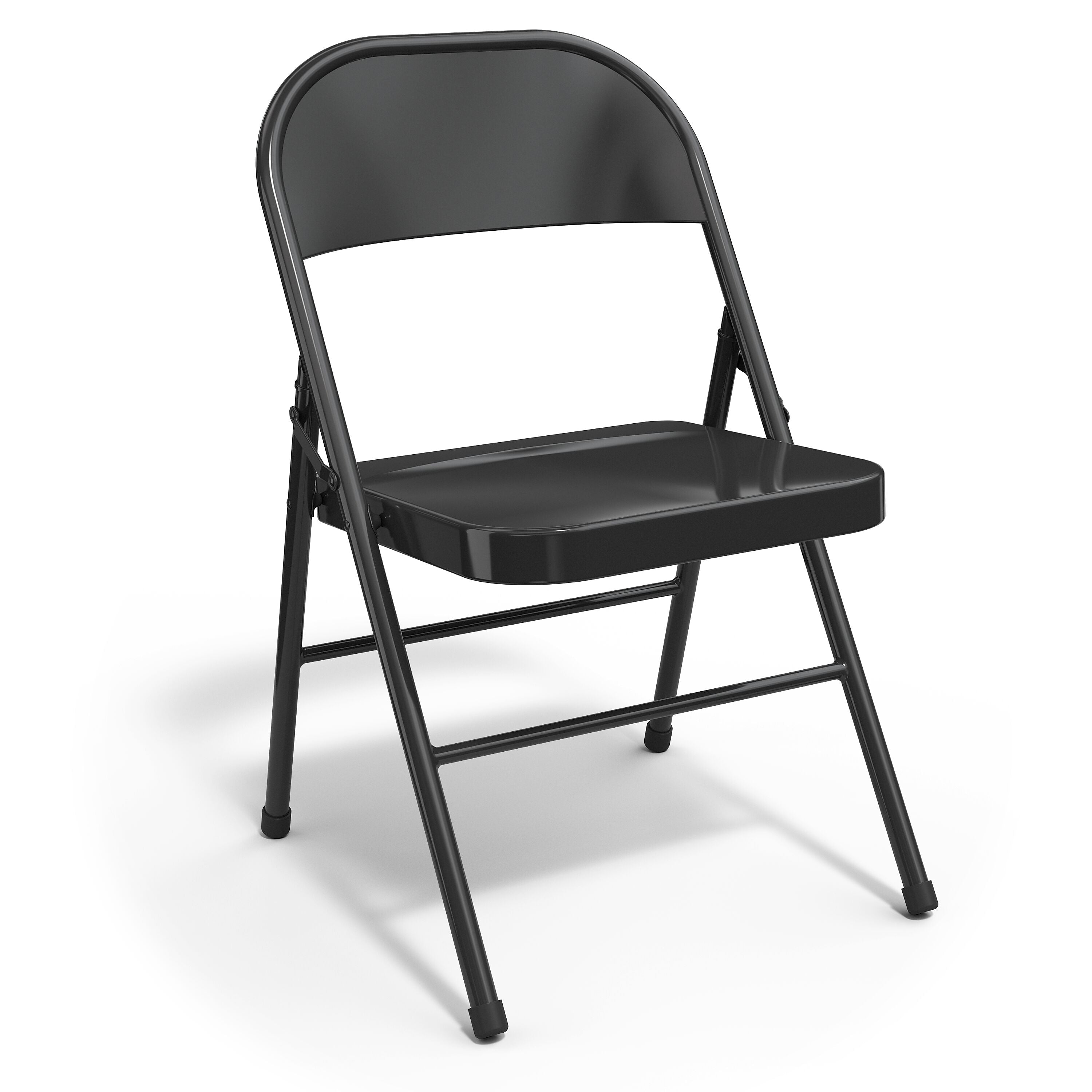 Staples® Metal Office Stacking & Folding Chair, Black, 4/Pack (51501)