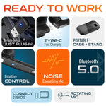 Delton Work Anywhere 90X Wireless Noise Canceling Bluetooth Computer On-Ear Headset Kit (DBND4WLS90X)