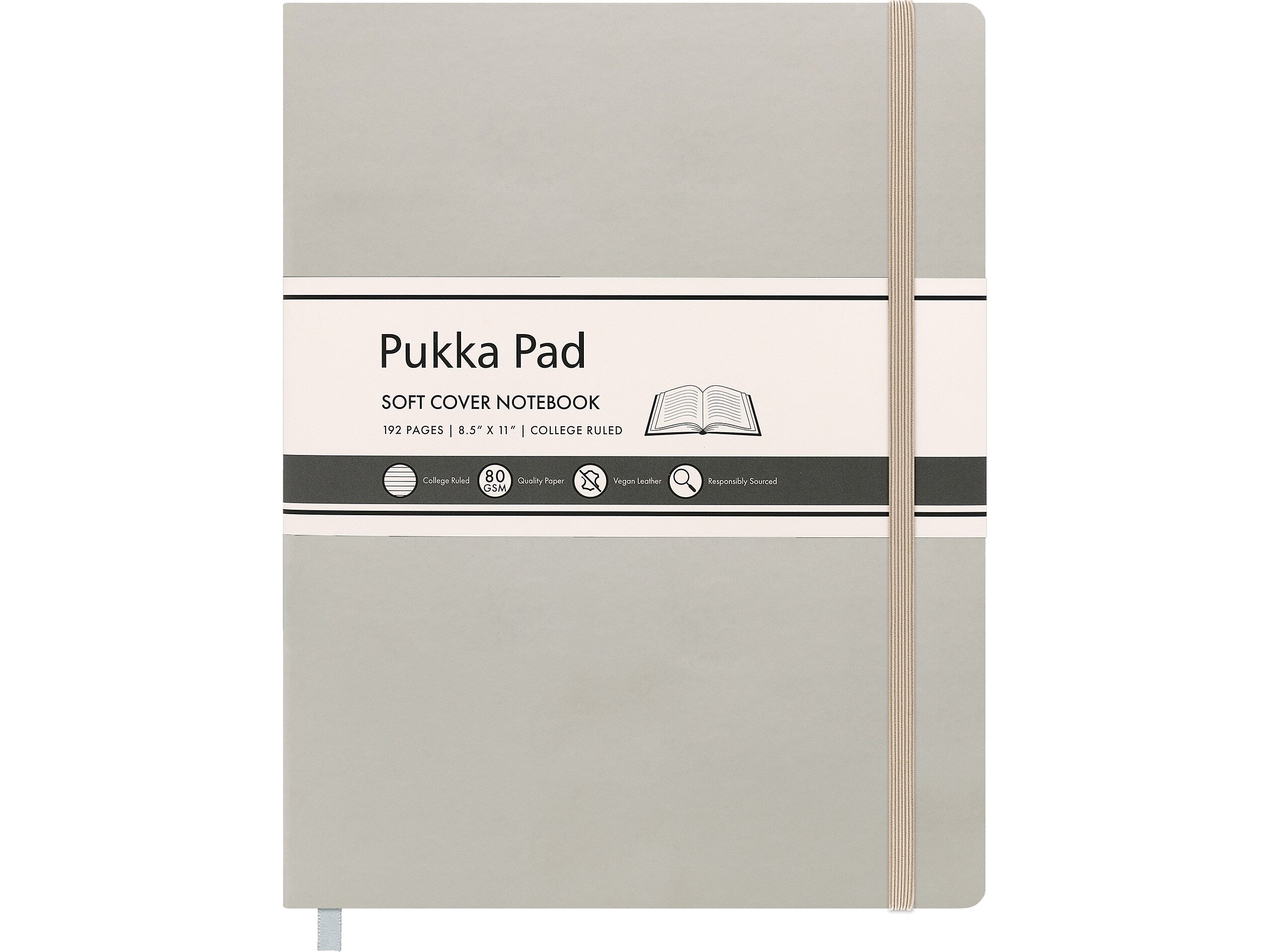 Pukka Pad Professional Notebooks, 8.5" x 11", College Ruled, 96 Sheets, Beige (9943-SIG)