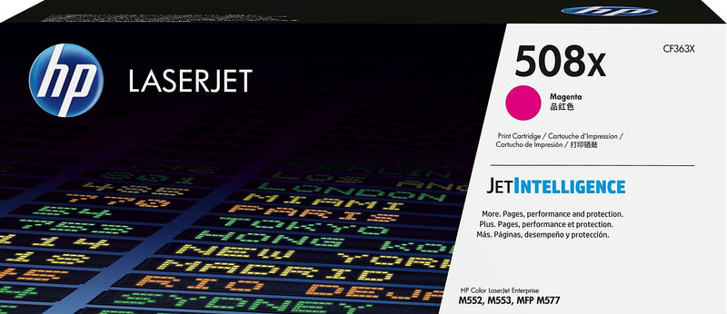HP 508X Magenta High Yield Toner Cartridge, Prints Up to 9,500 Pages (CF363X)