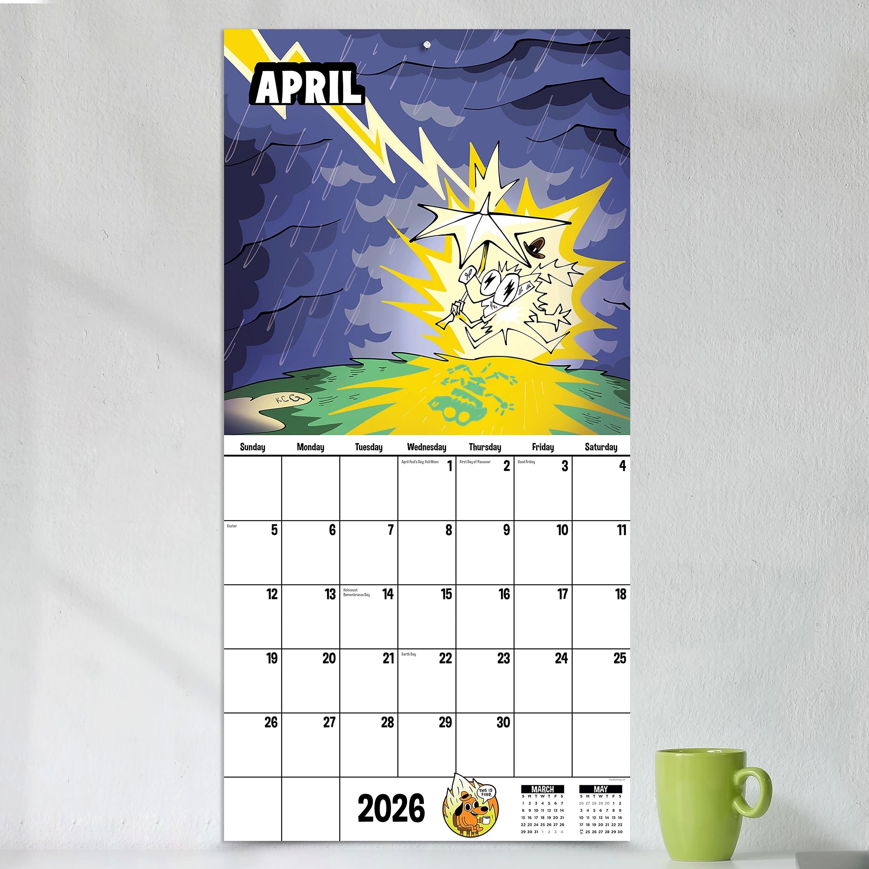 2026 TF Publishing 12" x 17" TF Publishing 12" x 12" THIS IS FINE Wall Calendar 26-1145