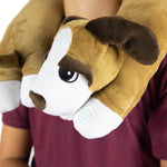 Bouncyband Sensory Vibrating Puppy Stuffed Animal, Brown/White (BBAVNDO)