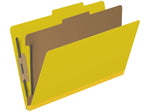 Medical Arts Press Pressboard Classification Folder, 1 Divider, 2" Expansion, Legal Size, Yellow, 10/Box