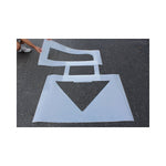 Accuform Parking Lot Stencil, ARROW KIT, 34" x 42" Straight plus 48" x 48" Turn, Plastic. (FMS252)