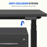 FlexiSpot E7 Commercial 60''W Electric Rectangular Adjustable Standing Desk, Black (E7BCOM6030-B)