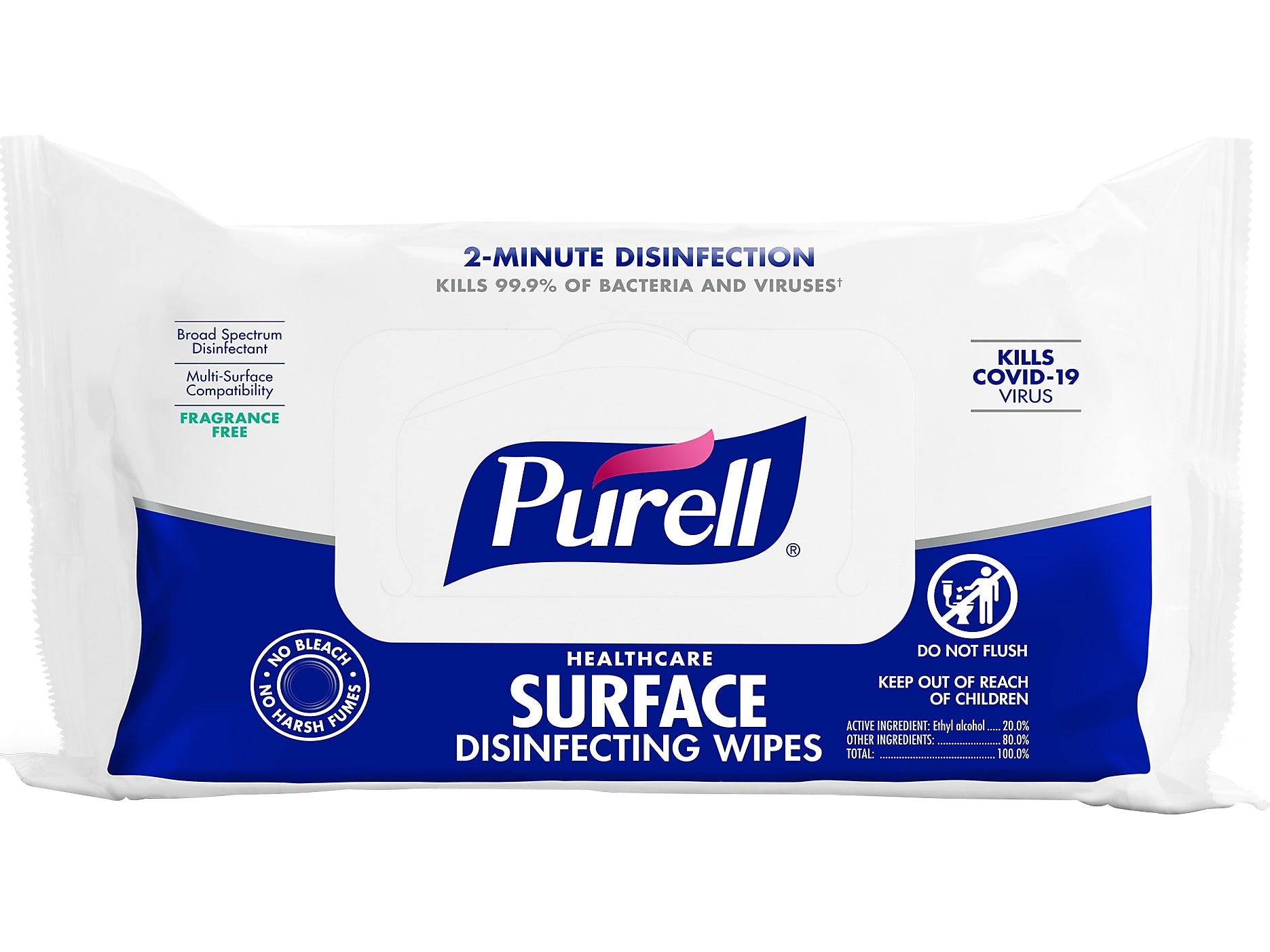 PURELL Healthcare Disinfecting Wipes, 72 Wipes/Pack  (9370-12)