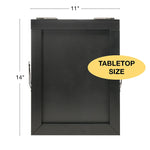 Excello Global Products Double-Sided Tabletop A-Frame Chalkboard and Menu Holder, 11" x 14", Black (EGP-MENU-AFRAME)