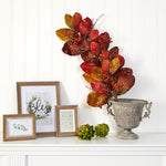 Nearly Natural 36" Autumn Magnolia Leaf with Berries Artificial Tear Drop (4494)