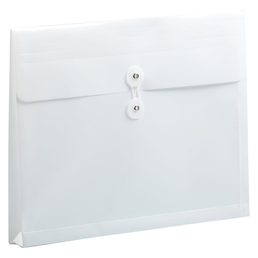JAM Paper Premium Plastic Document File, Letter, White, 3/Pack (218B1WHX3)