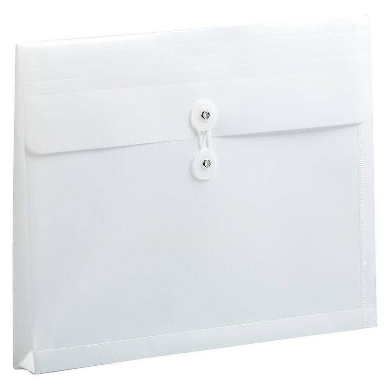 JAM Paper Premium Plastic Document File, Letter, White, 3/Pack (218B1WHX3)