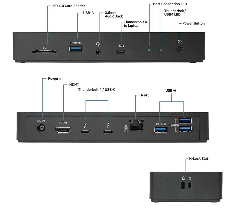 CODi CentroT4 10-in-1 Thunderbolt 4 Docking Station (DSTB410-1)