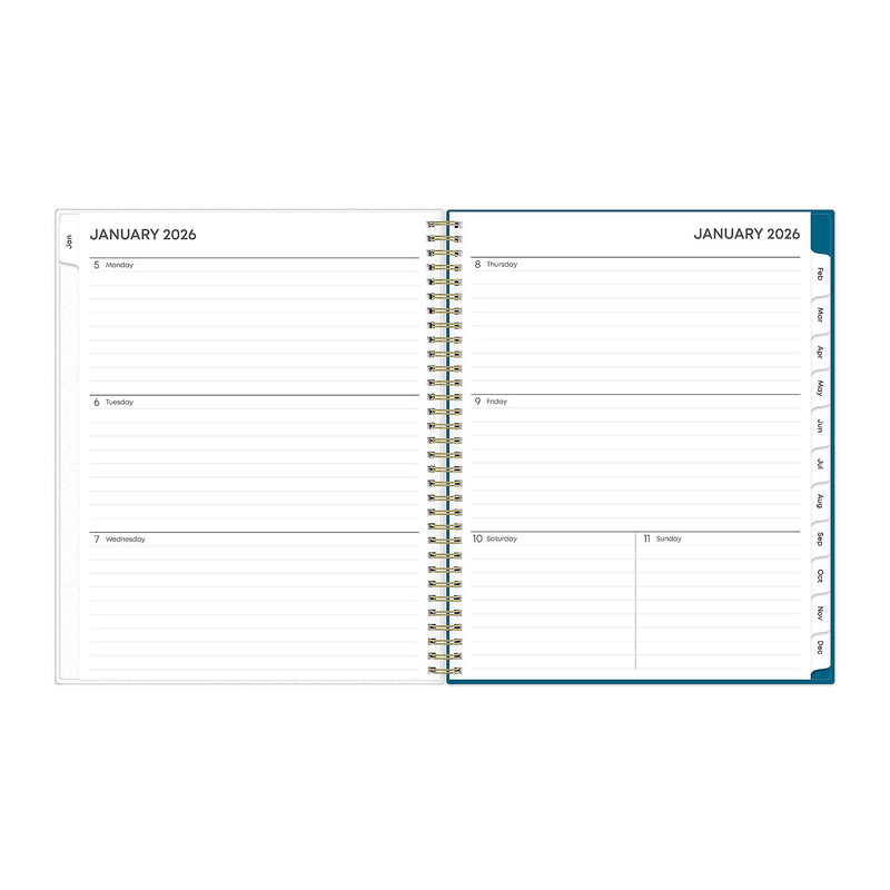 2026 Blue Sky Bakah 8.5" x 11"  Weekly & Monthly Planner, Plastic Cover, Multicolored (137261-26)