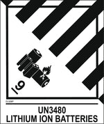Decker Tape Products DL526P-2 "Class 9 UN3480 LITHIUM ION BATTERY" Adhesive Label, 4" x 4.75", 500 Labels/Roll (10000052)
