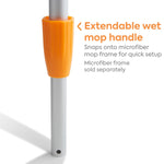 Coastwide Professional™ 35"-60" Aluminum Wet Mop Extendable Handle, Microfiber Head (CW61073-CC)