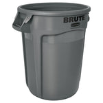 Rubbermaid Brute Plastic Trash Can Container, 32 Gallons, Grey (FG263200GRAY)