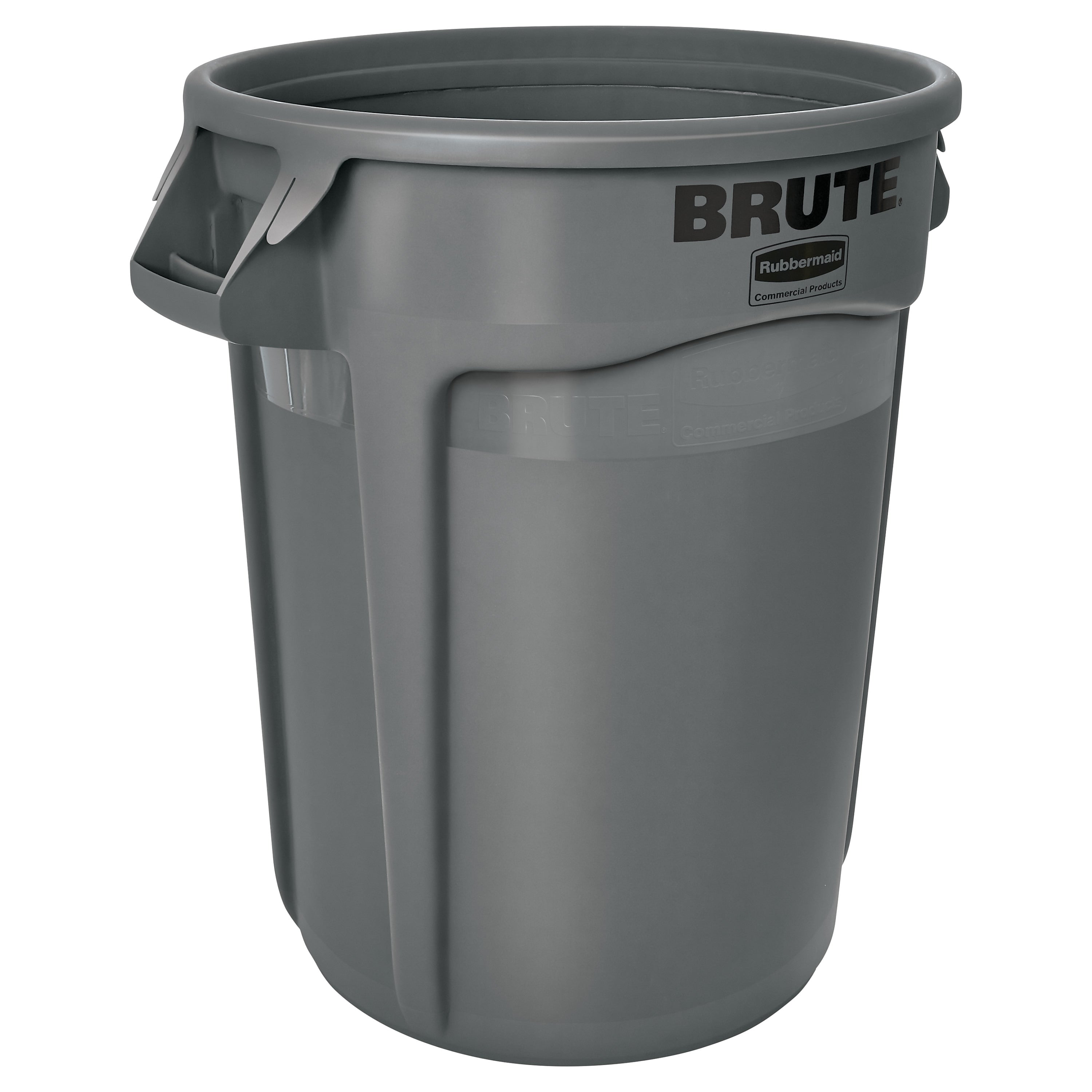 Rubbermaid Brute Plastic Trash Can Container, 32 Gallons, Grey (FG263200GRAY)