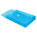 JAM Paper Plastic Filing Envelope with Button & String Closure, Blue, 12/Pack (472B1BU)