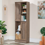 Sauder HomePlus 71"H Storage Cabinet with 6 Shelves, Salt Oak (435132)