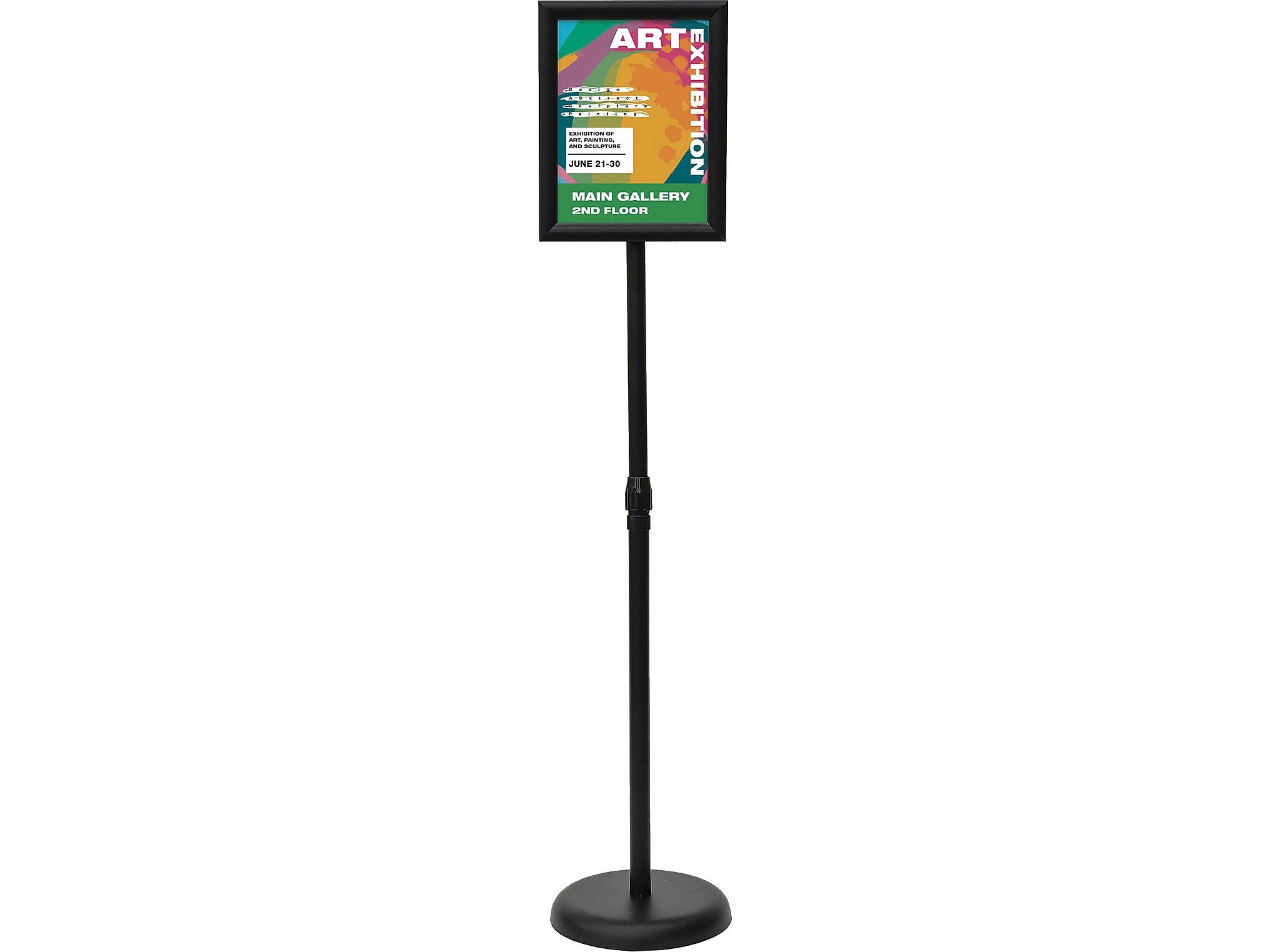 Excello Global Products Indoor/Outdoor Floor Sign, 12.2" x 48", Black (EGP-HD-0516)