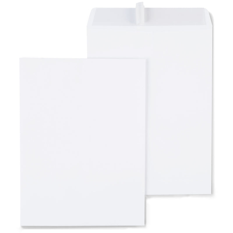 Staples QuickStrip EasyClose Self Seal Catalog Envelopes, 9" x 12", White, 100/Box (ST379479-CC)