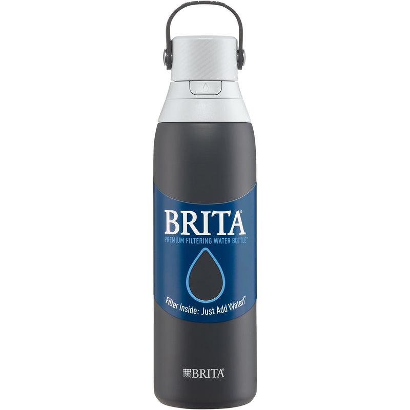 Brita Stainless Steel Filtered Water Bottle, 20 oz., Carbon (36447)
