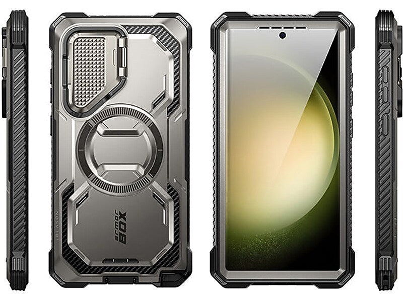 i-Blason Armorbox MagSafe Rugged Case for Samsung Galaxy S24 Ultra, Shock-Absorbing, Titan Gray