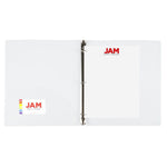 JAM Paper 1/2" 3-Ring Flexible Poly Binder, Clear (PB75237CL)