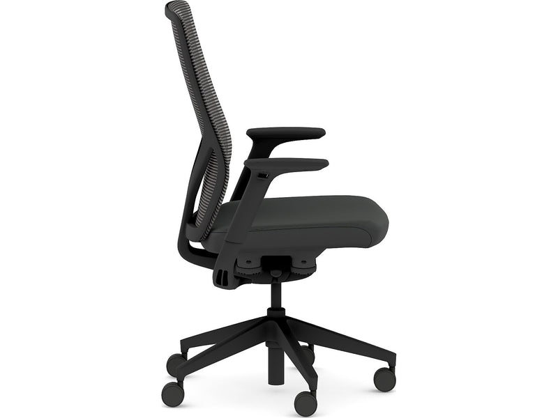 HON Flexion Fabric/Mesh Swivel Task Chair, Black (HFXT1.F0.STC.A.H.IM.UR10.NL.SB.T)