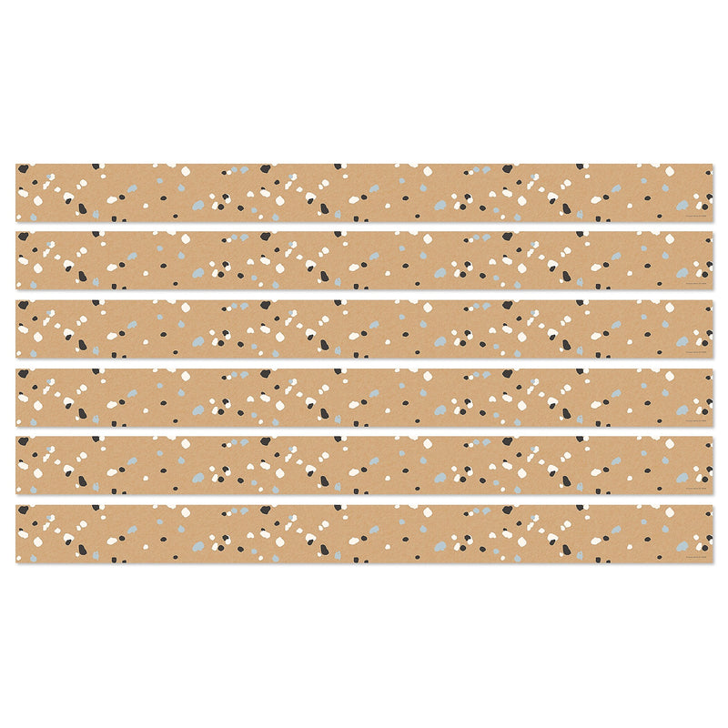 Carson Dellosa Education We Belong Straight Borders Per Bundle, 3"x 3', Speckled Kraft Paper, 6/Bundle (CD-108496-6)