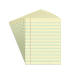 Staples Notepads, 8.5" x 11", Wide Ruled, Canary, 50 Sheets/Pad, Dozen Pads/Pack (ST57295)