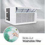 LG 230-Volt 18,000 BTU Window Smart Air Conditioner with Remote, WiFi Enabled, White (LW1821ERSM)