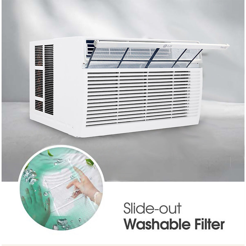 LG 230-Volt 18,000 BTU Window Smart Air Conditioner with Remote, WiFi Enabled, White (LW1821ERSM)