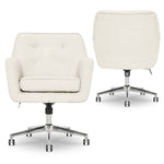 Serta Style Ashland Fabric Swivel Computer and Desk Chair, Ivory (48372)