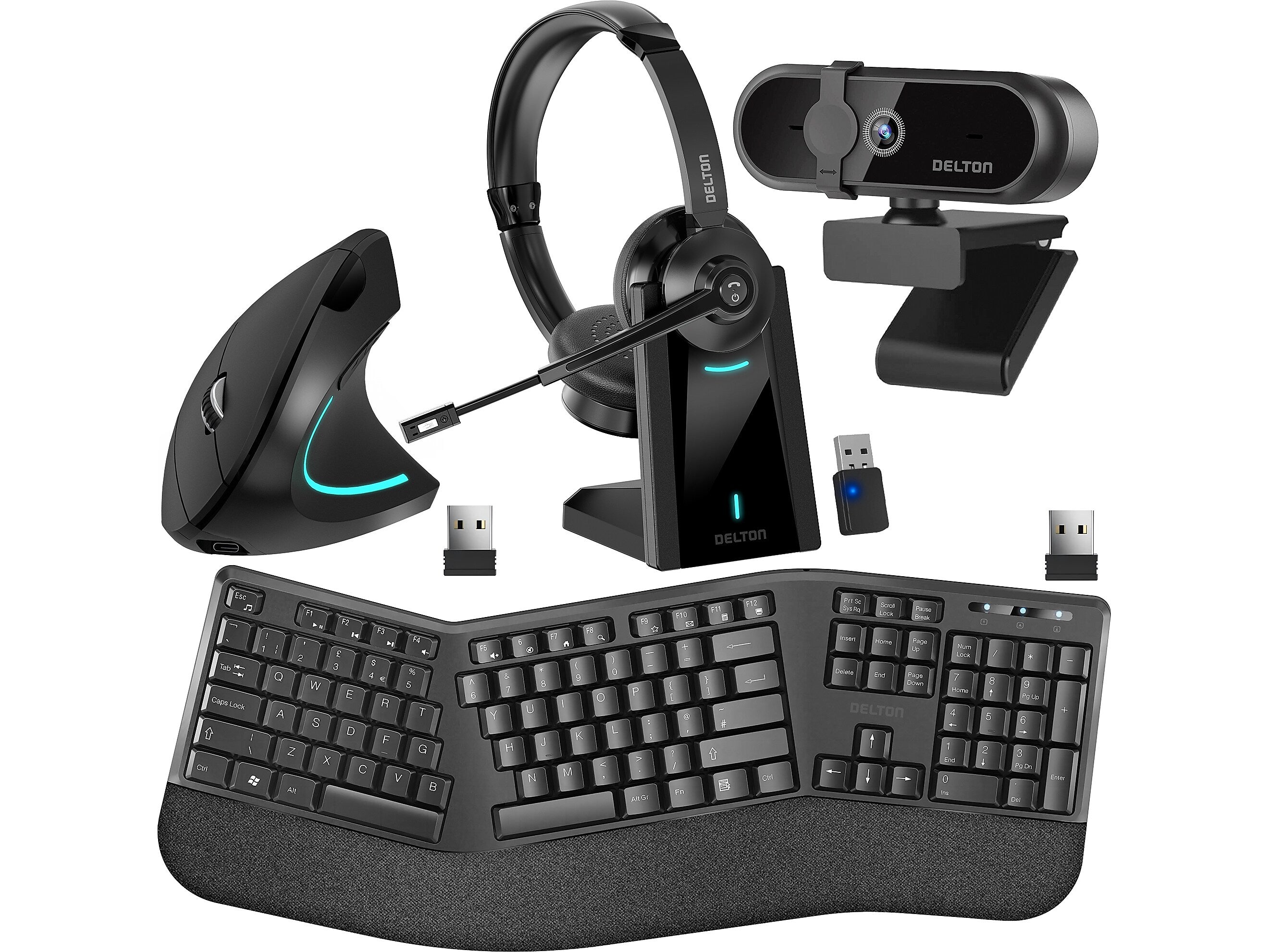 Delton Work Anywhere 35X Wireless Noise Canceling Bluetooth Over-the-Ear Headset Kit (DBND4WLS35X)