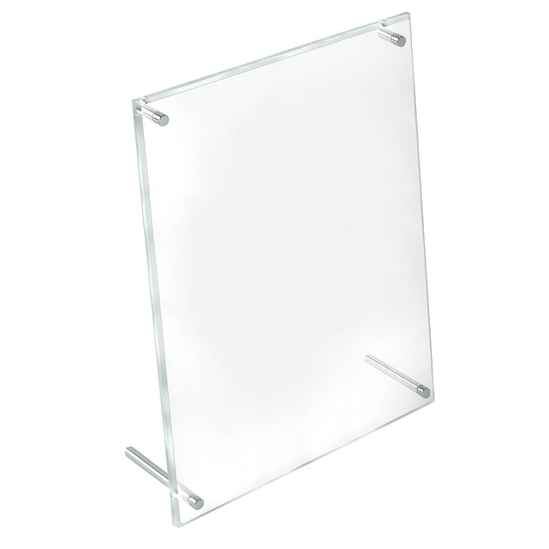 Azar Poster Holder, 10" x 12.5", Vertical, Table Top, Clear, Acrylic, 2/Pack (252952)