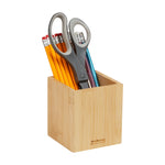 Mind Reader Wood Pen Cup Holder, Brown (BMPEN-BRN)