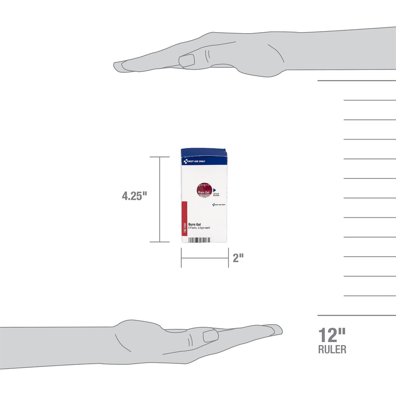 First Aid Only SmartCompliance Gel Refill Burn Dressing, 3.5 gm, 6/Box (FAE-7006)