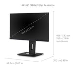ViewSonic 27" 4K Ultra HD 60 Hz LCD Monitor, Black (VG2756-4K)