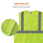 Ergodyne GloWear 8215BA High Visibility Sleeveless Safety Vest, ANSI Class R2, Lime, S/M (21073)