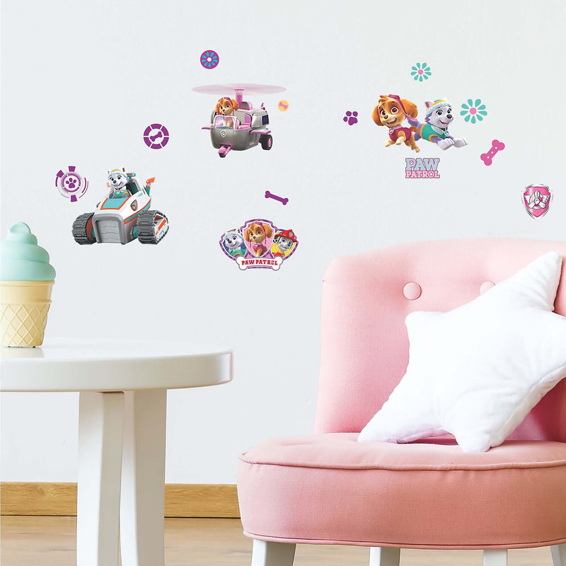 York Wallcoverings Paw Patrol Girl Pups Children's Decals, Cartoons (RMK3124SCS)