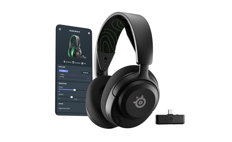 SteelSeries Arctis Nova 5 Wireless Bluetooth Gaming Headset, USB-C, Black (61670)