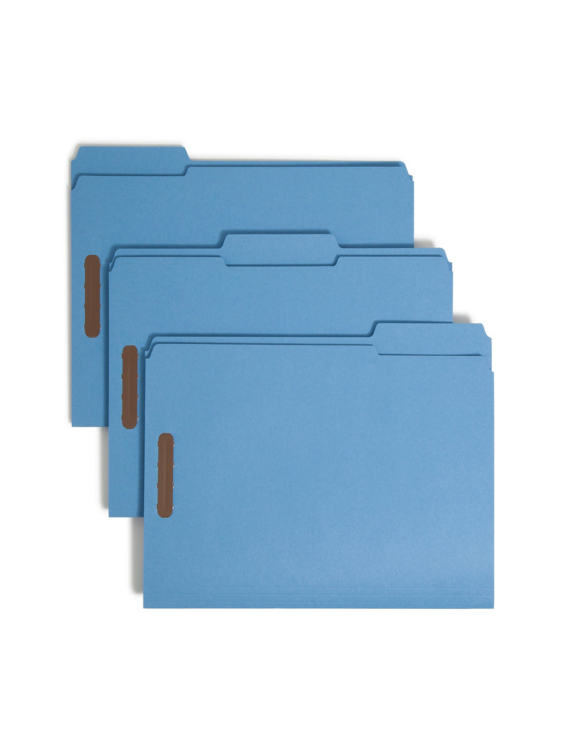 Smead Recycled Reinforced Classification Folder, 3/4" Expansion, Letter Size, Blue, 50/Box (12040)