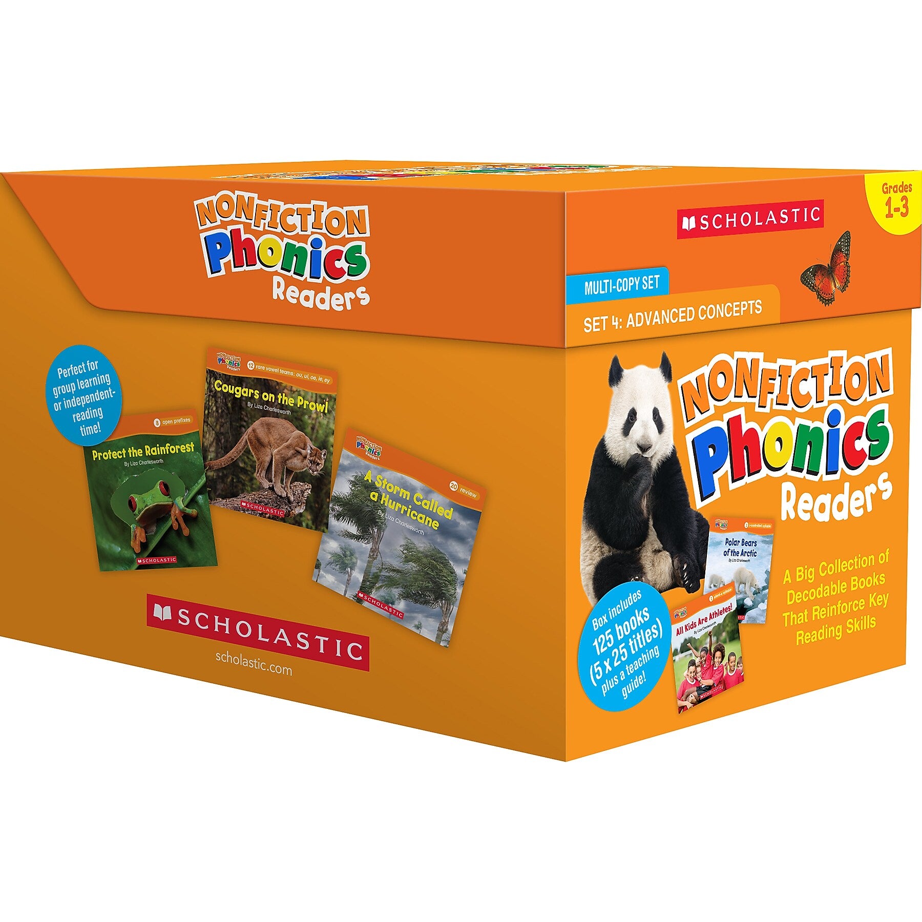 Scholastic Teaching Solutions Nonfiction Phonics Readers Set 4: Advanced Concepts Boxed Set, 126/Set