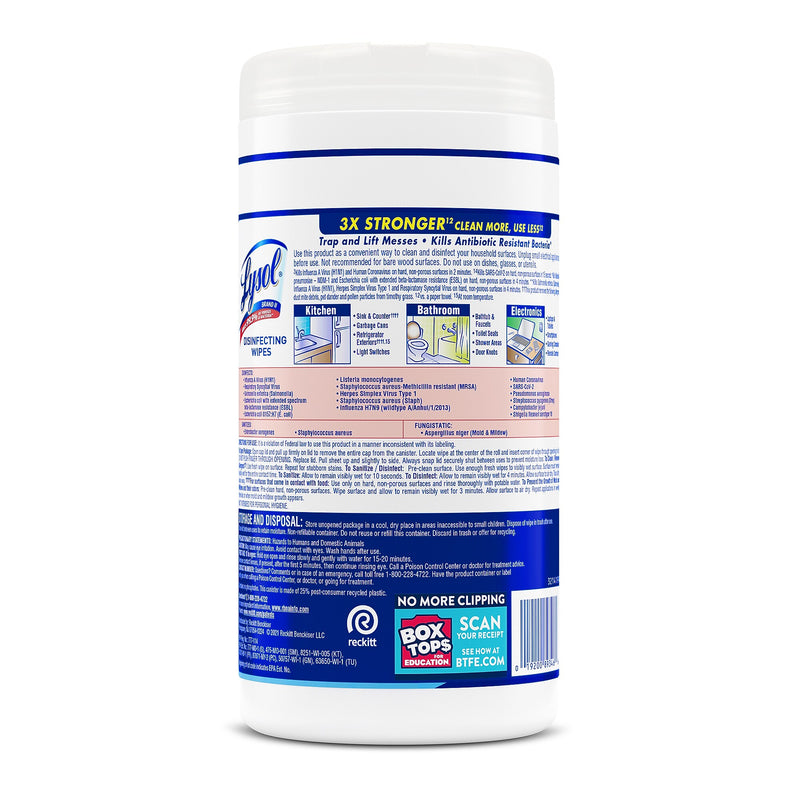 Lysol Disinfecting Wipes, Crisp Linen, 80 Wipes/Pack (1920089346)