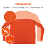 Chill-Its 6689 High Visibility Long Sleeve T-Shirt, Orange, Medium (12178)